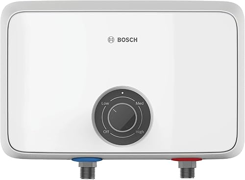 Bosch Thermotechnology Tronic 4000 - Calentador de agua eléctrico sin tanque, 6.5 kW, 13 x 8.5 x 4.5 pulgadas, color blanco