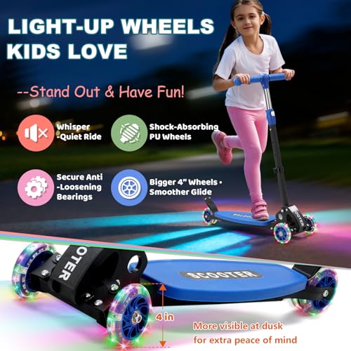 Kick Scooter for Kids Ages 6-12
