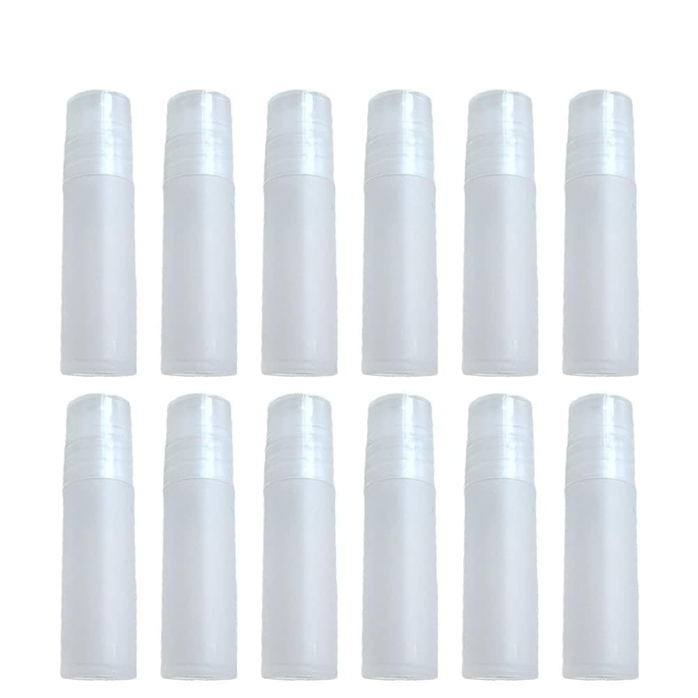 FOMIYES Bottiglie Roller 5ml Bianche in Pp, 100 Pezzi per Liquidi | Riempimento Facile e Applicazione Precisa, Formato Portatile e Tenuta Anti‑perdita, Uso in Viaggio