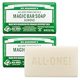 Dr. Bronner’s Pure-Castile Bar Soap – Almond, 5oz, 2 pack