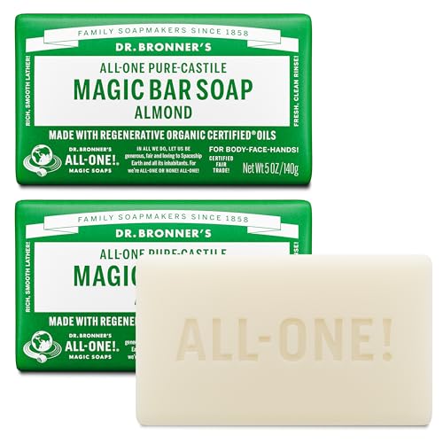 Dr. Bronner's Pure-Castile Magic Bar Soap (Almond 2-Pack)