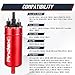Pindex Universal External In Line Fuel Pump,116 PSI High Pressure 12V Electric Pump Injection Systems Compatible with 0580464070 0580453911 0580463017 0580464023,Red