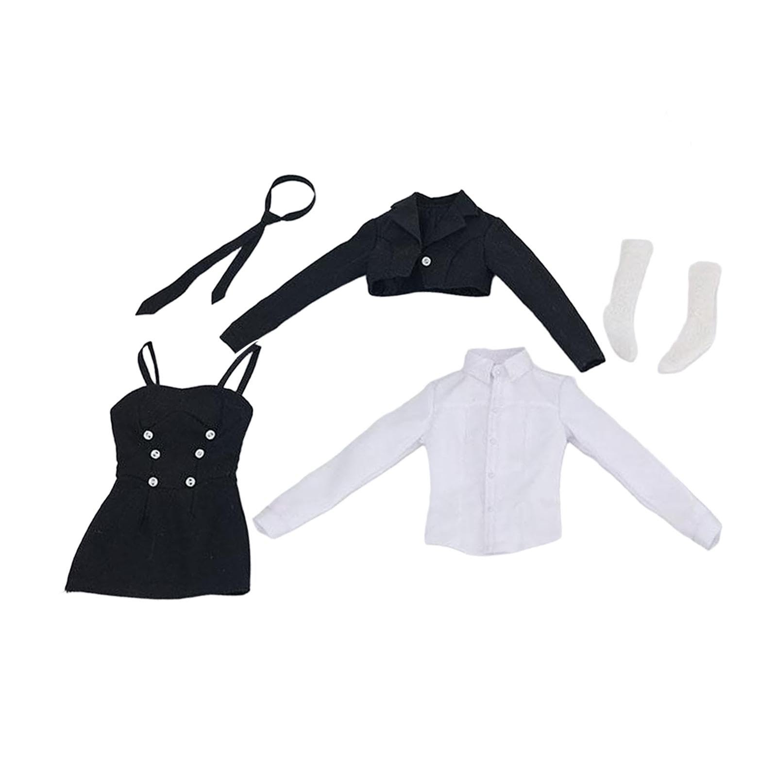 Juego de Ropa para Muñeca 1/ Camisa Chaqueta y Medias Tela Duradera y Fácil de Poner Adecuado para Figuras de 12 Pulgadas Fotografía de