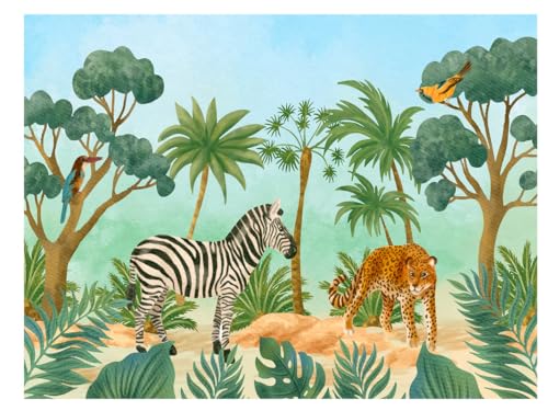Image of Cartoon Design Kids Theme Vinyl Poster Animals Wallpaper Wall Sticker for Home Decor, Living Room, Bedroom,Kids Room, Play Room (Self Adhesive Vinyl, 4x6 feet i.e 48x72 inch) 03