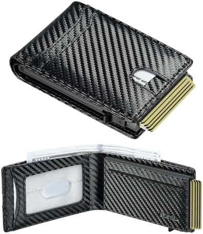 furid Card Wallet For Men Slim: Smart Wallet - Rfid Minimalist Front Pocket with ID Window Pop Up Wallet Gift For Male
