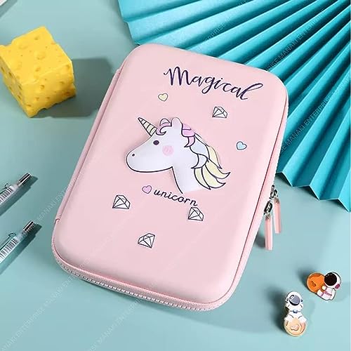 Image of Unicorn Big Pouch Cute Cartoon 3D Embossed Pencil Case