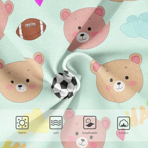Joisal Artistic Girls Underwear Toddlers 2t Cotton Cute Panties Girl Cute Bear Faces Cartoon Briefs Kids Undies3