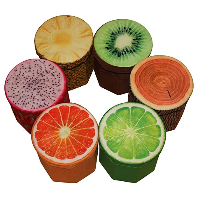 Kavya Fashion Multi-Functional Folding Storage Ottoman Box Organizer Cum Stool With Seat Cushion, Storage Boxes For Toys For Kids (Tree)