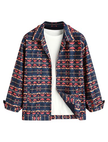 Image of ZAFUL Unisex Plaid Flannel Shirt Jacket Button Down Long Sleeve Pocket Coat Outwear | Mens Fall Clothes Lightweight Long Sleeve Button Down Flap Pocket Jacket Tops for Fall&Winter 2026