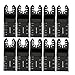 Dightyoho 10pcs Hojas de Sierra de 34mm para Madera, Dientes de Carburo de Multiherramienta Oscilante, Compatibles con Herramientas Multiuso Oscilantes Bosch, Fein Multimaster