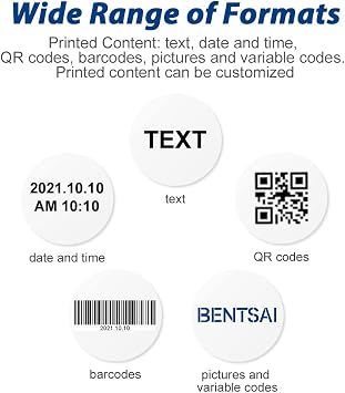 BENTSAI B35 Handheld Inkjet Printer with 1 Inch Printhead | Print Batch Coding EXP Date Marking Product Labeling on Carton Wood Plastic Metal Fabric Glass Aluminum Any Surfaces