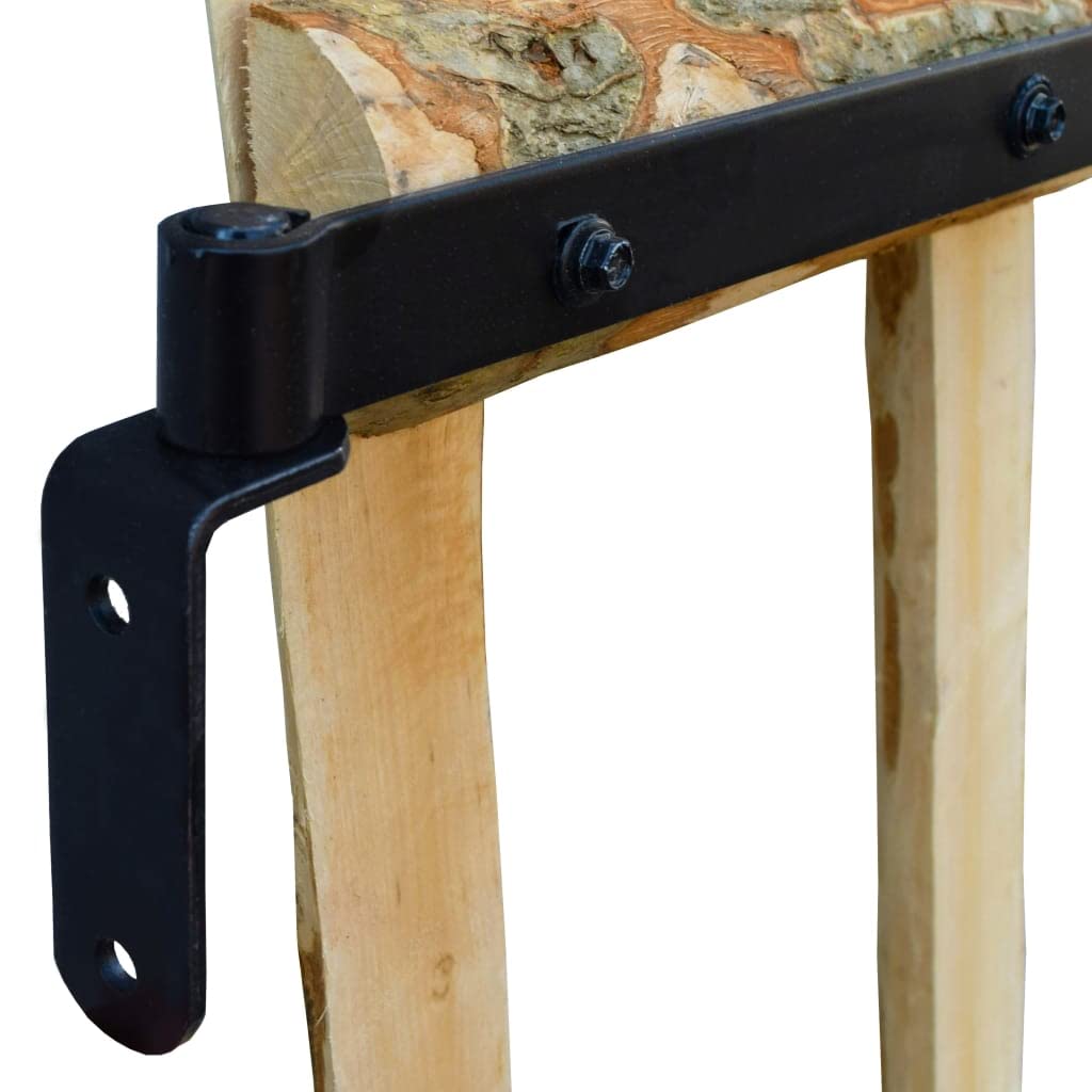 Portail de clôture à 1 battant en bois de noisetier 100 x 60 cm