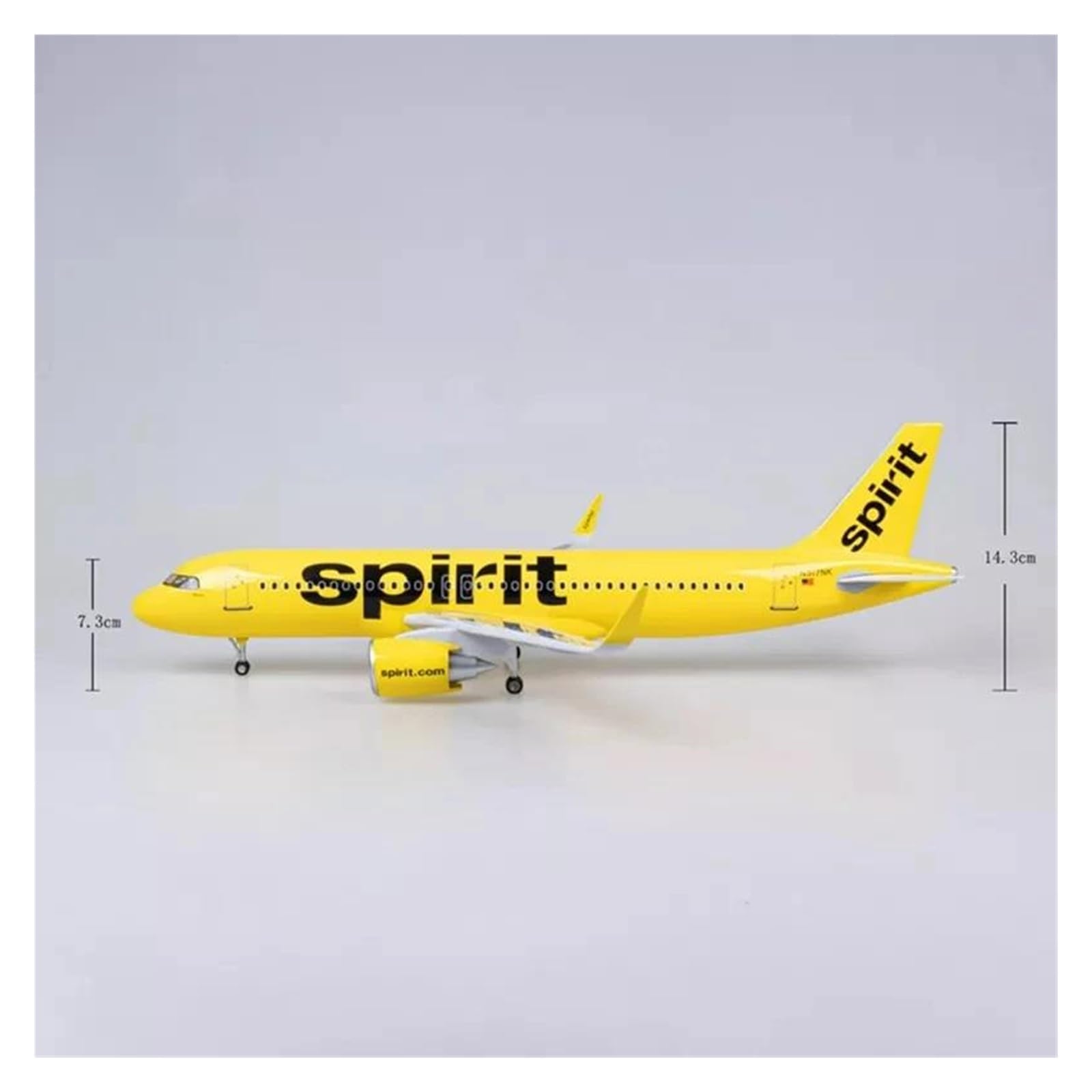 Odlewane zabawki samolotowe 47 cm dla A320 NEO Spirit Model samolotu Model samolotu w skali Samoloty ze światłem LED Sterowanie dotykowe lub dźwiękiem Do zbierania lub pokazu do zbierania i