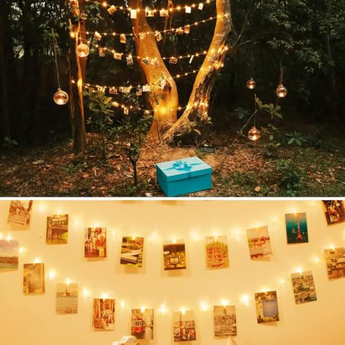 litogo LED Fotoclips Lichterkette, 10M 100LED Lichterkette mit 60 Klammern – Ansicht 3