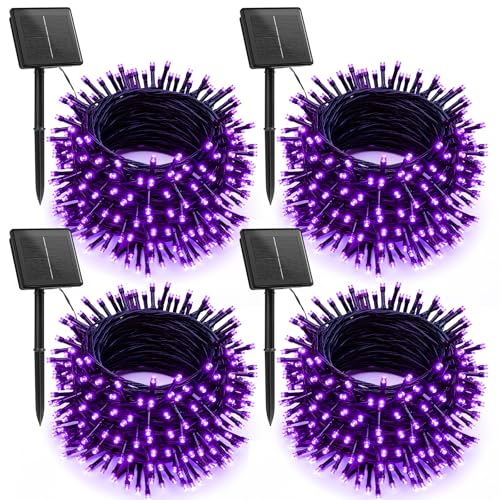 Brightown 4 Pack Halloween Solar String Lights, Total 184FT 480 LED Solar Lights Outdoor Waterproof...