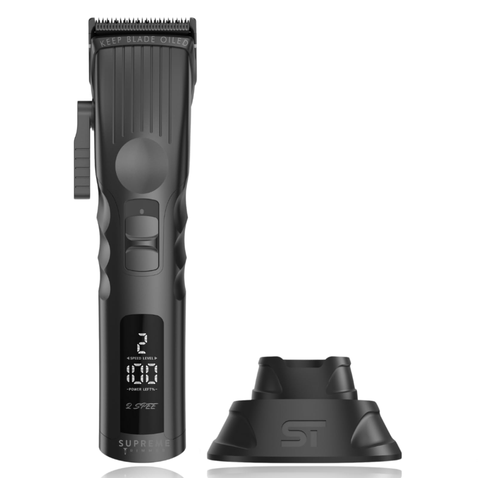 Supreme Trimmer 2Spee STC922 – Professional Cordless Hair Clipper with Removable Blade | 210 Min Runtime, 2-Speed Motor, Digital Display, Smooth Lever