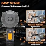 1500Nm Impact Wrench, 1/2" 1107ft-lbs Cordless Impact Gun with 2 x 4.0Ah Battery, 21V High Torque Power Impact Driver with 6 Sockets,Pistola Llave De Impacto for Truck RV Car Heavy Construction - Image 4