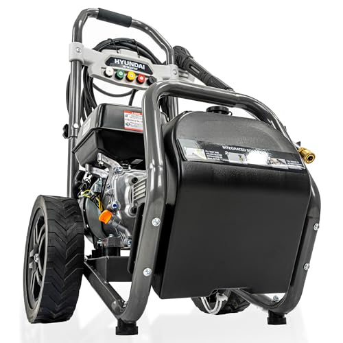 Hyundai 3400 PSI Petrol Jet Washer – 210cc 7hp Engine, 9L/min Flow Rate, Detergent Tank & 10m Hose – High-Pressure Cleaner 5 Hyundai 3400 PSI Petrol Jet Washer – 210cc 7hp Engine, 9L/min Flow Rate, Detergent Tank & 10m Hose – High-Pressure Cleaner - Image 5