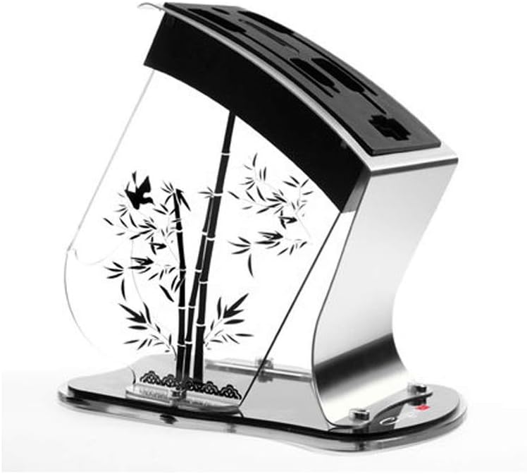 Knofe Block Fashion Plastic Knife Block Acrylic Multifunctional Knife Holder Tool Holder Stainless Steel Knife Stand Kitchen Tool (Color : A)