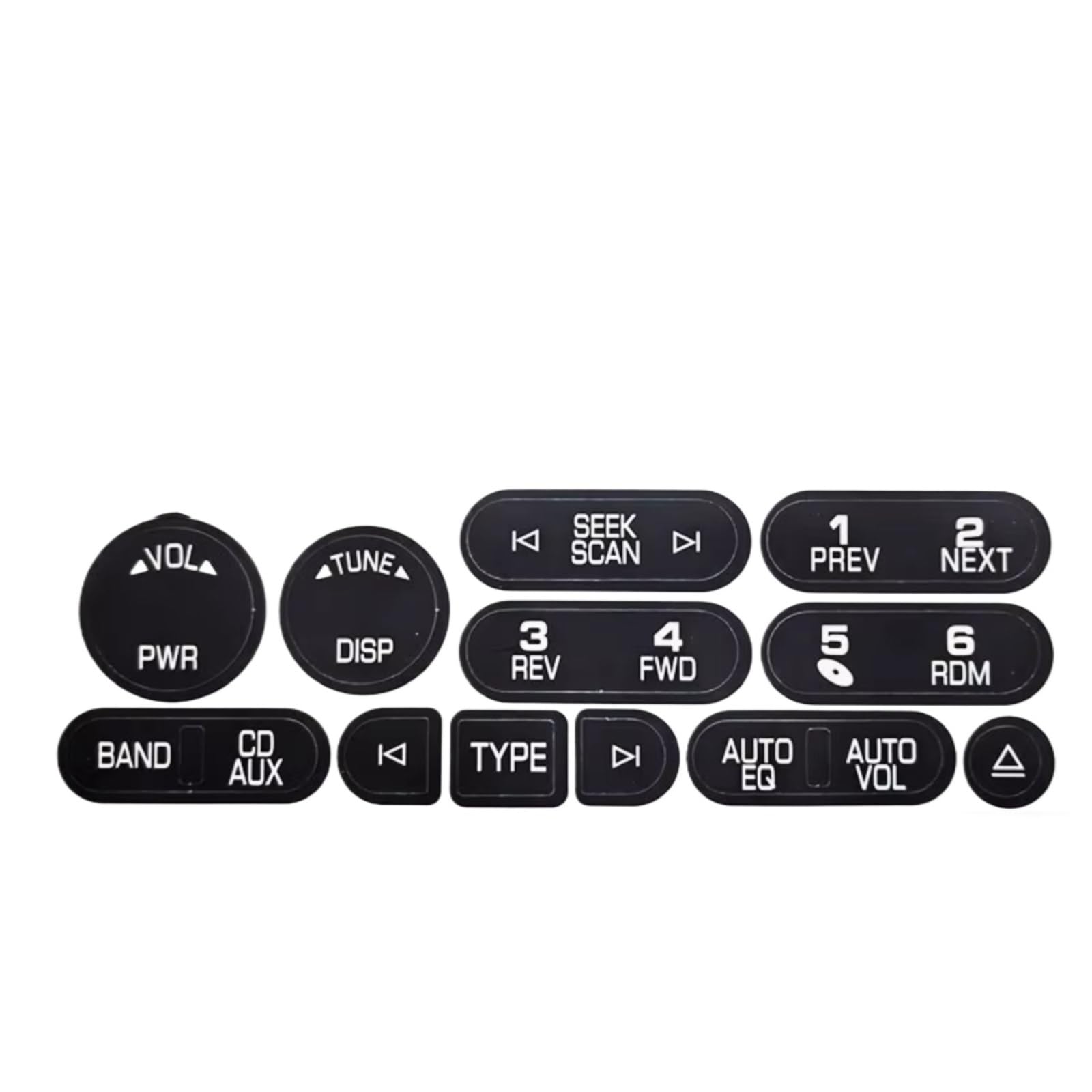 Modification Interior Compatible with for Cadillac for Isuzu 2002 2003 2004 2005 2006 AC Button Repair Decals Stickers of Car Button Multimedia Radio Repair Sticker Matte
