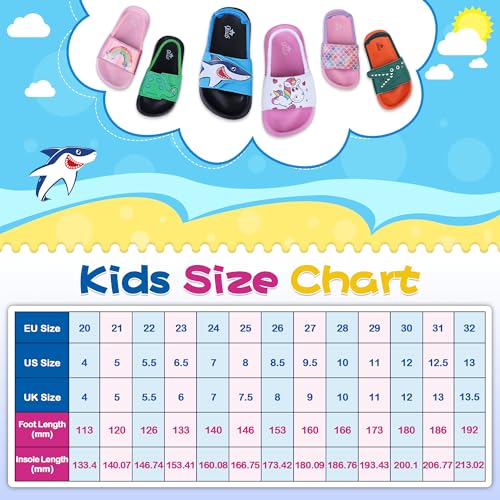 Youecci Sandales pour Filles été Enfants Plage Piscine Pantoufles Plat Antidérapant Douche Pantoufles Blanc Arc-en-ciel 23 EU – vue 6