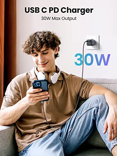 UGREEN Carregador Tipo USB C 30W GaN Tech, Carregador Gan Nexode Mini USB tipo C Tomada de Parede Co