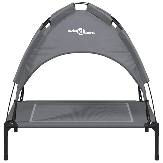 Foto 6 de 8 de vidaXL Cama para Perros con Dosel Antracita Tela Oxford y Acero