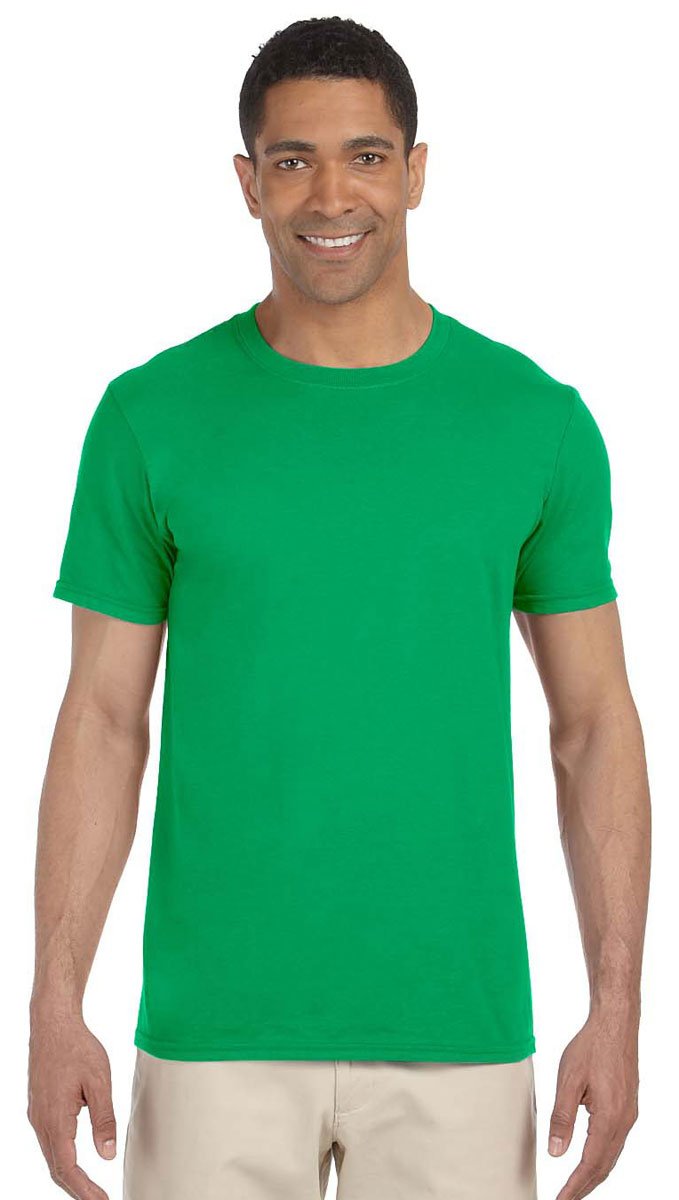 Gildan Men's Irish Green Short Sleeve Soft-Style T-Shirt ) (Irish Green) 3XL