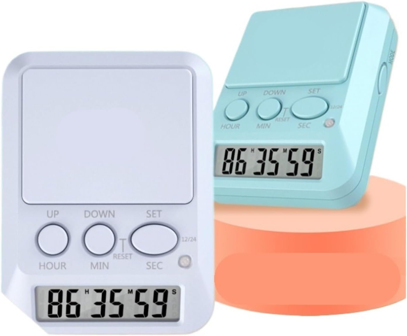 Large Display Digital Visual Cooking Timer with Alarm for Baking Tools(Blue)