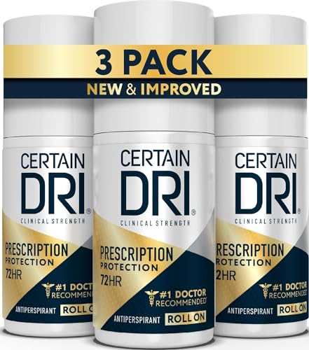 Certain Dri Rx Strength Clinical Antiperspirant Roll-On (3 Pack)