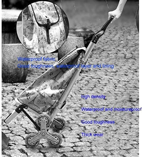 Einkaufstrolley Klappbar Einkaufswagen Reise-Einkaufstasche Lebensmitteleinkaufswagen Haushaltsgepäck Anhänger Faltbarer… – Bild 7