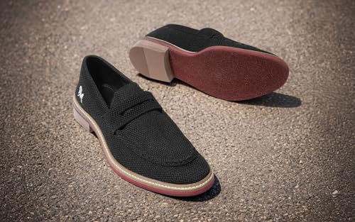 Image of Neeman's Block Heel Loafers for Mens | Breathable Knit Upper Comfortable & Flexible EVA Sole