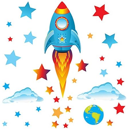 GET STICKING DÉCOR® SPACE WALL STICKERS & ROCKET WALL STICKERS ...