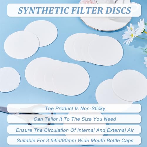 Gorgecraft AJEW-GF0007-71-US16 100Pcs 2 Speeds Synthetic Filter Discs 90Mm Diameter Quantitative Filter Paper Circles Slow Flow/Fast Speed Wide Mouth Size Funnel Filter Paper thumb #3