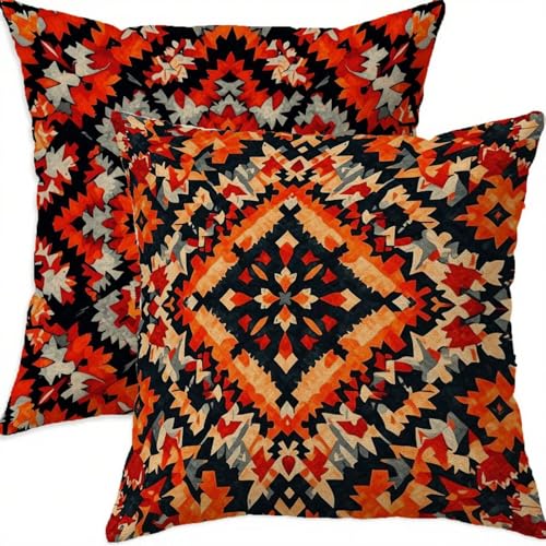 Housse coussin 80x80cm imperméable anti-tache avec zip invisible