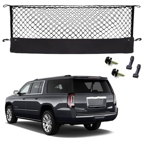 Envelope Style Cargo Net Compatible with Chevrolet Chevy Suburban, Cadillac Escalade GMC Yukon XL Denali SLE SLT AT4 2026 2025 2024 2023 2022 2021 2020-2015 Trunk Car Rear Tailgate Touring Netting