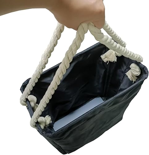 Miniatura 4 de Linlina La mochila reutilizable para comestibles Free Your Hands viene con correas para el hombro y parte inferior reforzada, que es plegable,