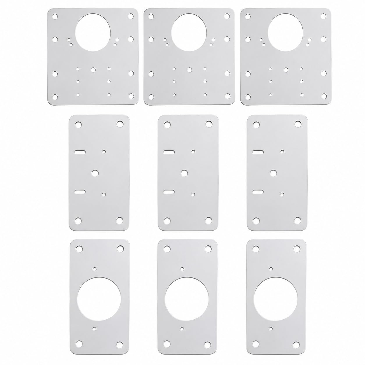 Hinge Repair Plate 9 PCS Stainless Steel Repair Kit with 54 Screws