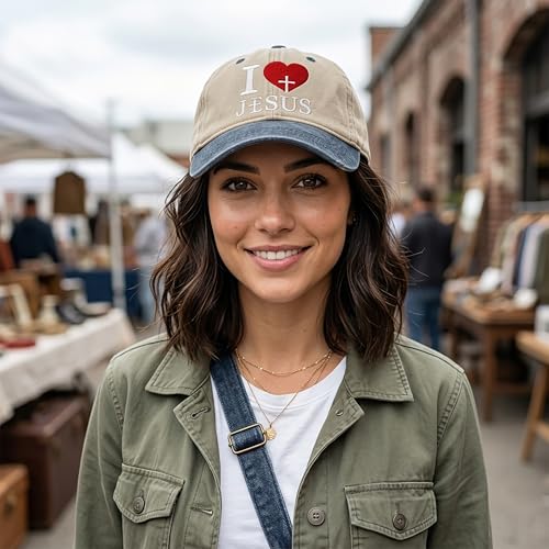 Image of I, Love Embroidered Baseball Cap