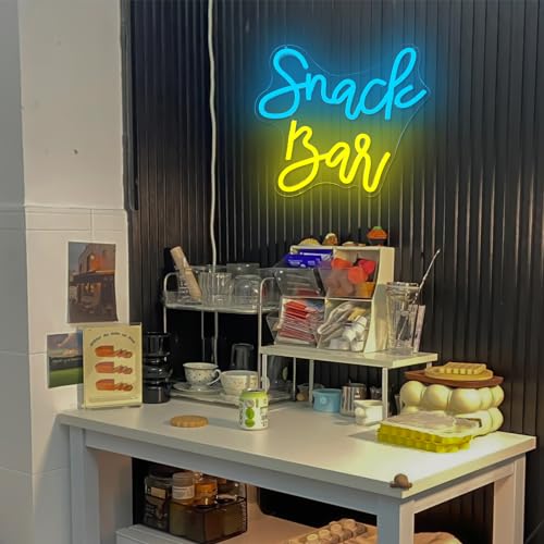 Image of Snack Bar Neon Sign for Wall Decor Neon Led Sign Dimmable Neon Light Up Sign for Club Cake Candy Shop Coffee Bars