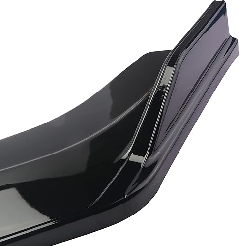 Miniatura 6 de 3 alerones de parachoques delantero negro brillante, compatible con Honda Civic 2016-2020, kit de carrocería de parachoques inferior, material de