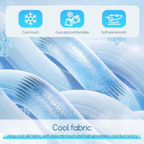 Haokelai Kühldecke Sommerdecke, Ice Silk Kühldecke, Selbstkühlende Decke Doppelseitige, Dünne Leichte Dünne Sommerdecke, Absorbiert Körperwärme, Atmungsaktive, für Besseren Schlaf (150x200cm)