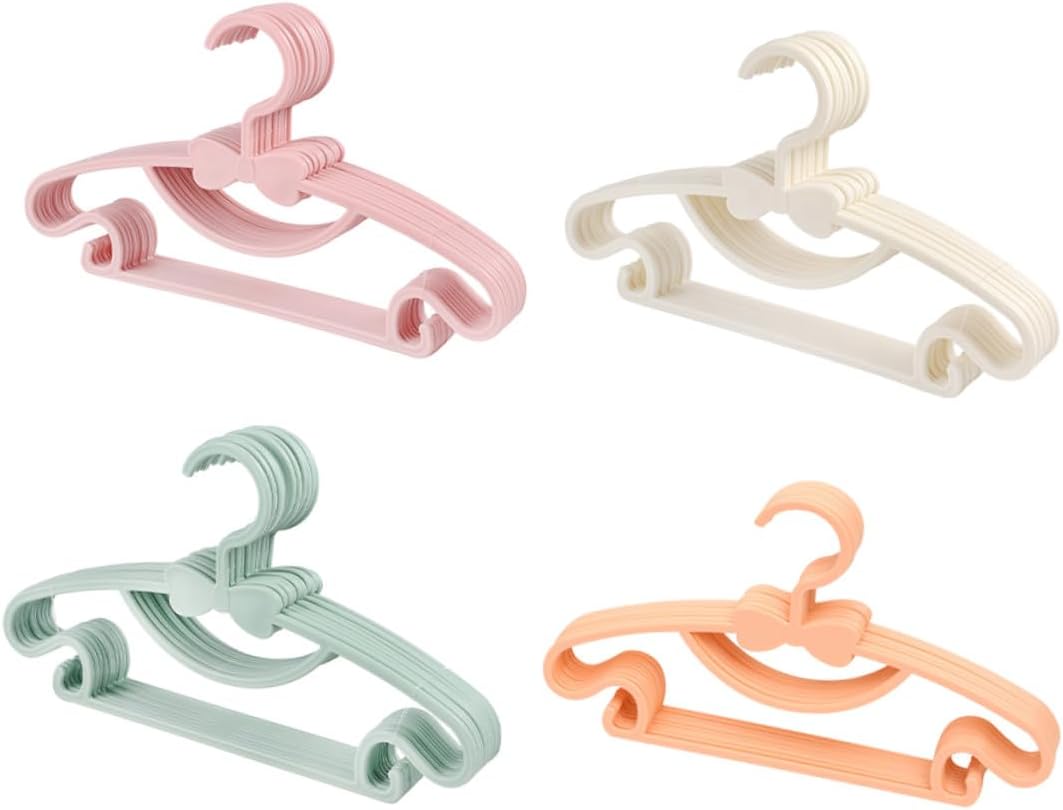 TIDTALEO 100 Pcs Plastic Clothes Hangers Thickened Laundry Drying Hangers Closet Storage Suitable for Newborns and Random Color
