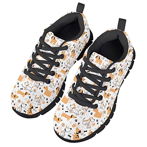 Yzaoxia Girls Walking Shoes Size 11-5 Kids Lace Up Black Sole Tennis Sneakers Lightweight Breathable Running Shoes Outdoor Athletic Shoes3