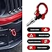 Zigeiya Car Front Bumper Tow Hook, Screw-on Smooth Towing Trailer Puller, Alloy Rustproof Racing Style Pull Ring, Universal Heavy-duty Tuning Accessory for Most European Car Truck SUV (Red)