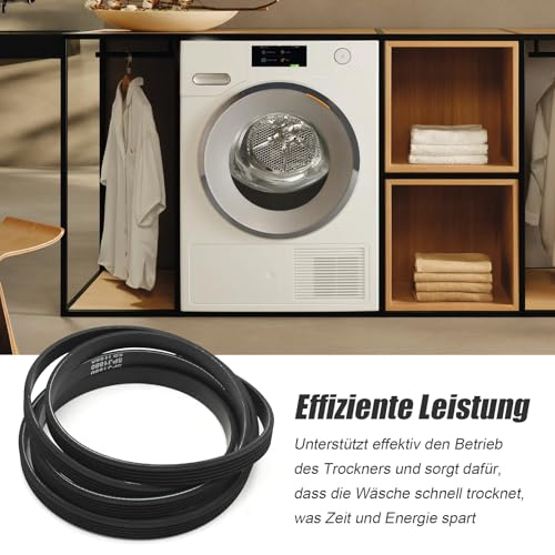 Hoypeyfiy 5PJ1880 Umfang 1880 MM, Breite 11,7 MM Keilrippenriemen, Gummi-Antriebsriemen Trommelriemen, Ersatz für Miele Wäschetrockner
