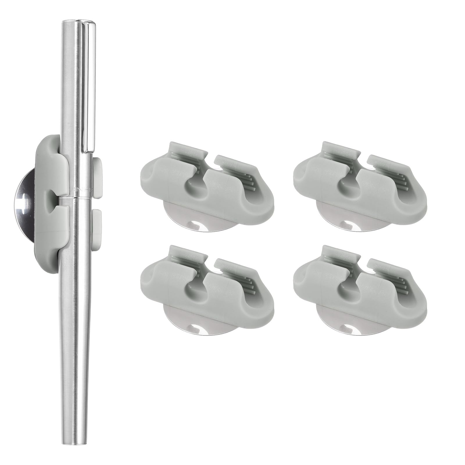 Porte-stylo adhésif silicone PATIKIL gris pour organisateur bureau enseignant