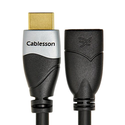 Cablesson Ivuna 1m Cable de extensión HDMI de Alta Velocidad (HDMI Tipo A, HDMI 2.1/2.0b / 2.0a / 2.0/1.4) - 4K, 3D, UHD, ARC, Full HD, Ultra HD, 2160p, HDR - para PS4, Xbox Uno, LCD, LED, UHD