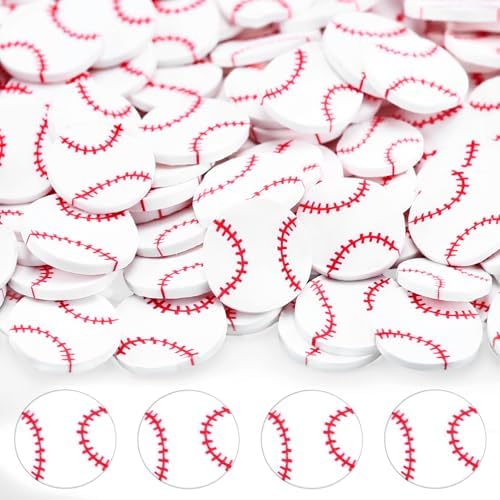 Weysat 30g Mini Baseball Polymer Clay Slices 0.2 Inch Tiny Clay B...