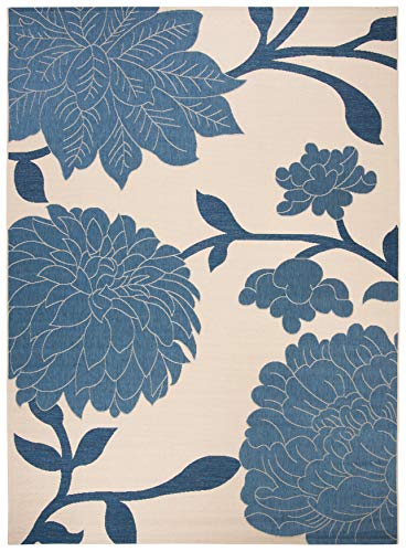 SAFAVIEH Courtyard Collection Area Rug - 9' x 12', Beige & Blue, Non-Shedding & Easy Care, Indoor/Outdoor & Washable-Ideal for Patio, Backyard, Mudroom (CY7321-233A25) - Image 3